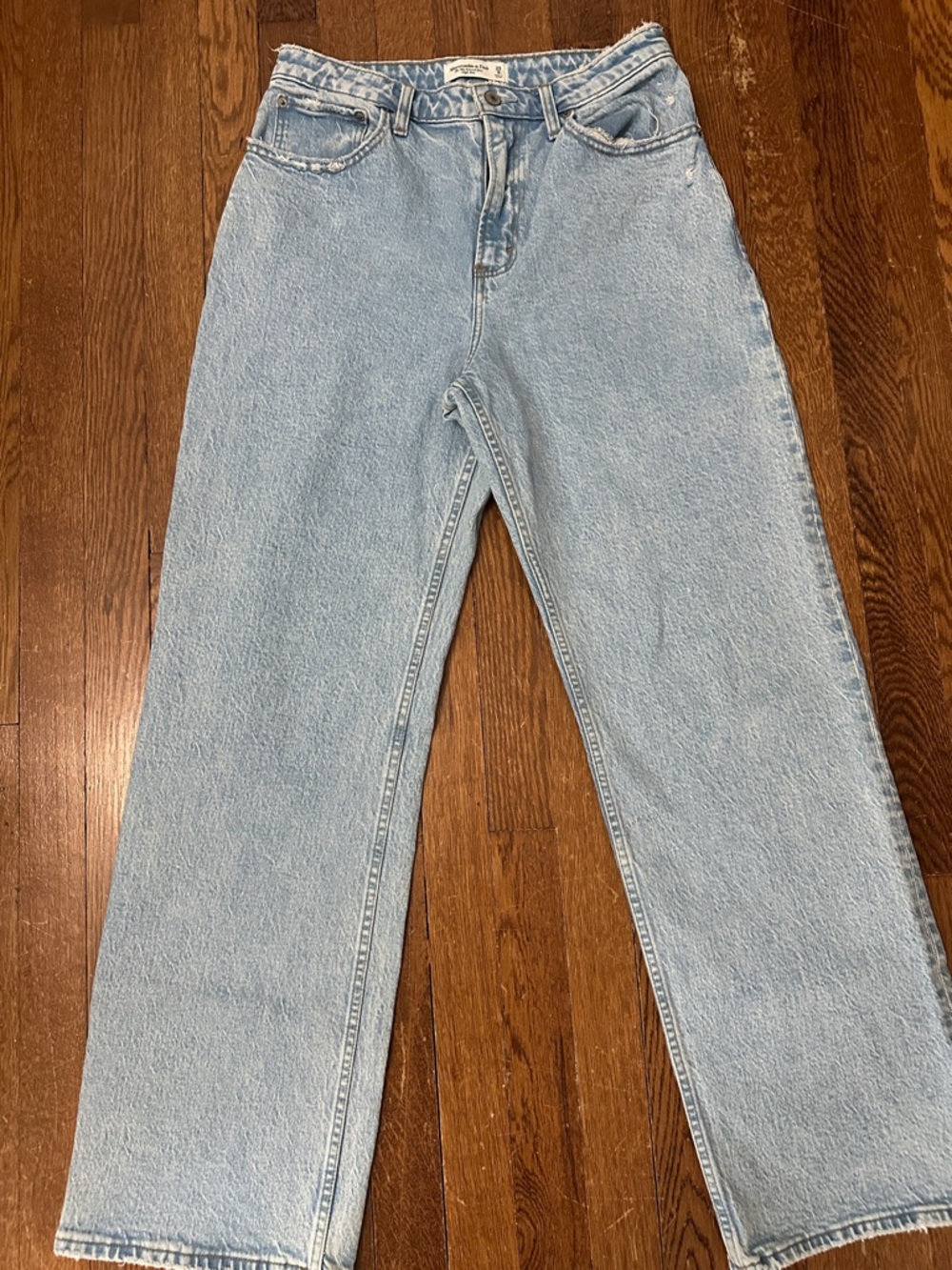 Abercrombie & Fitch Light Blue High-Rise Relaxed Jeans